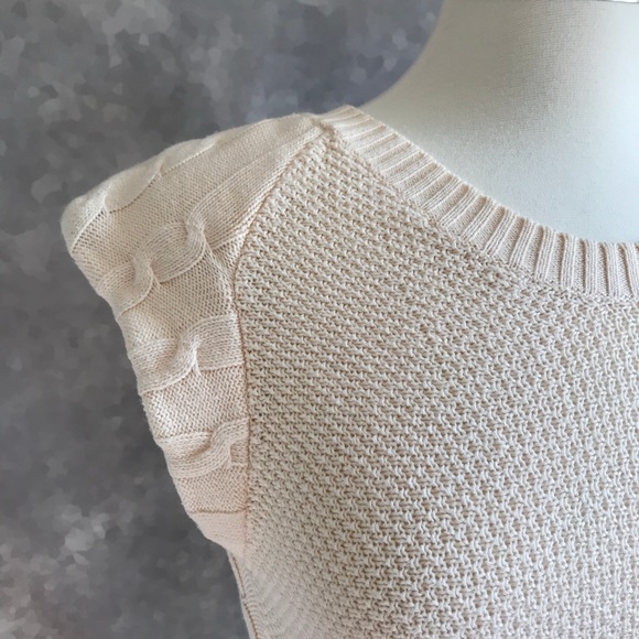 Boston Proper Cream Textured Cableknit Dress Sm - Picture 3 of 6